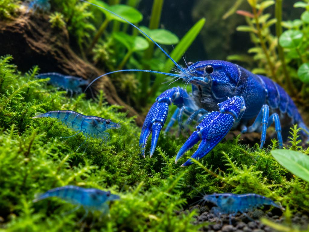 Crevettes, écrevisses & plantes